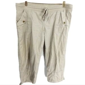 XCVI Wearables Beige Drawstring Crop